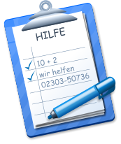 HILFE 10 + 2  wir helfen  02303-50736